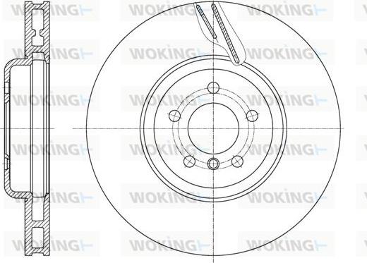 Woking D61598.11 - Тормозной диск autospares.lv