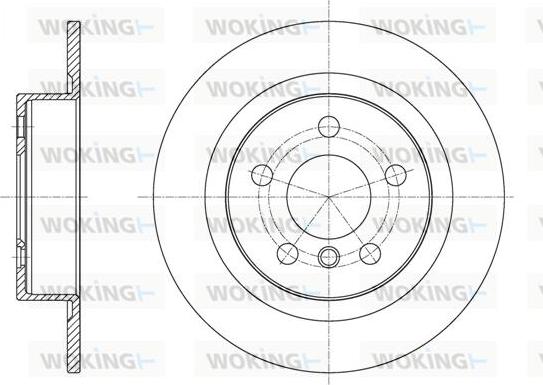 Woking D61597.00 - Тормозной диск autospares.lv