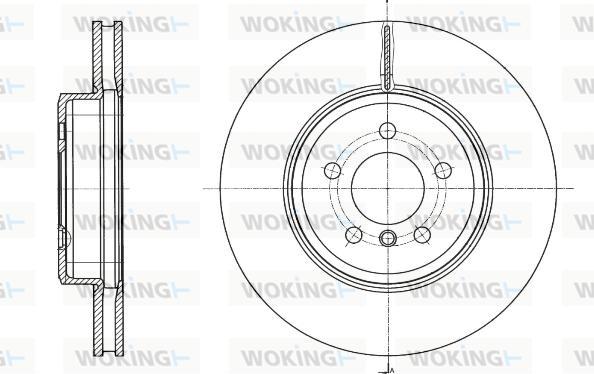 Woking D61549.10 - Тормозной диск autospares.lv