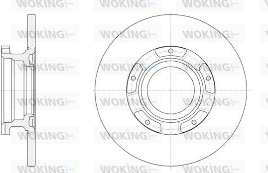 Woking D61566.00 - Тормозной диск autospares.lv