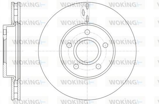 Woking D61560.10 - Тормозной диск autospares.lv