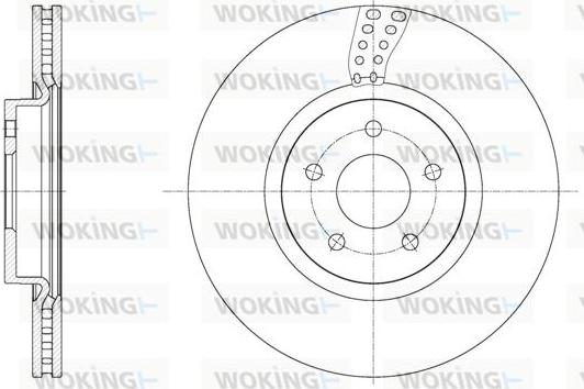 Woking D61561.10 - Тормозной диск autospares.lv