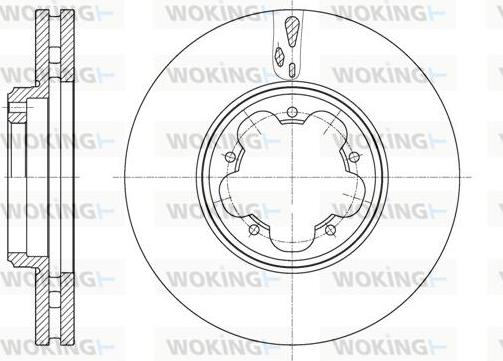 Woking D61563.10 - Тормозной диск autospares.lv