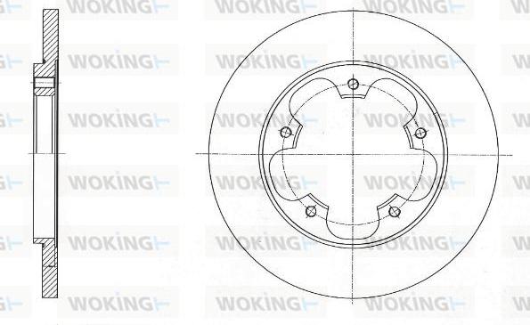 Woking D61567.00 - Тормозной диск autospares.lv