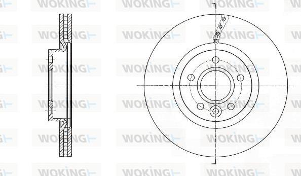 Woking D61589.10 - Тормозной диск autospares.lv