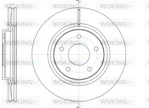 Woking D61580.10 - Тормозной диск autospares.lv