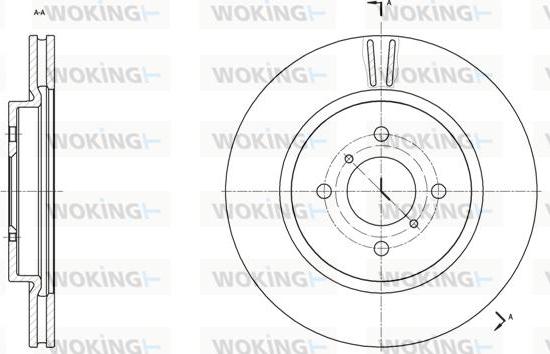 Woking D61538.10 - Тормозной диск autospares.lv