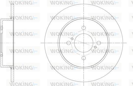 Woking D61537.00 - Тормозной диск autospares.lv