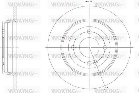 Woking D61570.00 - Тормозной диск autospares.lv