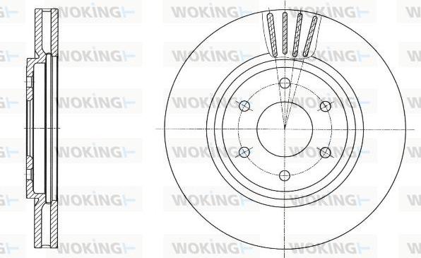 Woking D61695.10 - Тормозной диск autospares.lv