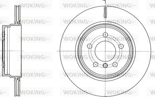 Woking D61649.10 - Тормозной диск autospares.lv