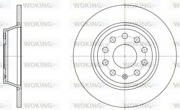 Woking D61646.00 - Тормозной диск autospares.lv