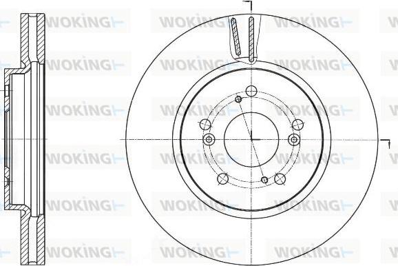 Woking D61643.10 - Тормозной диск autospares.lv