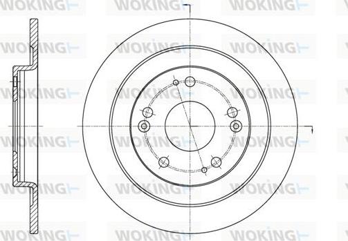 Woking D61654.00 - Тормозной диск autospares.lv