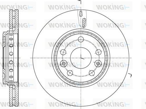 Woking D61655.10 - Тормозной диск autospares.lv