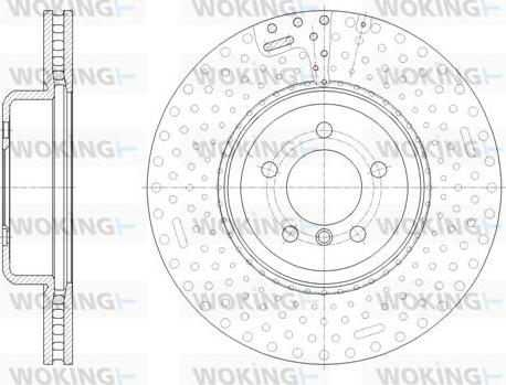 Woking D61651.10 - Тормозной диск autospares.lv