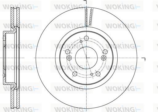 Woking D61653.10 - Тормозной диск autospares.lv