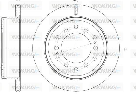 Woking D61664.10 - Тормозной диск autospares.lv