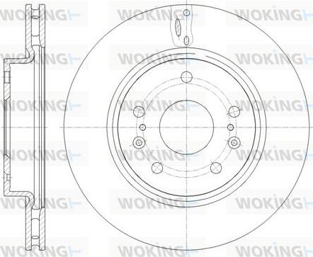 Woking D61665.10 - Тормозной диск autospares.lv