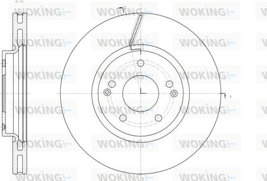 Woking D61663.10 - Тормозной диск autospares.lv