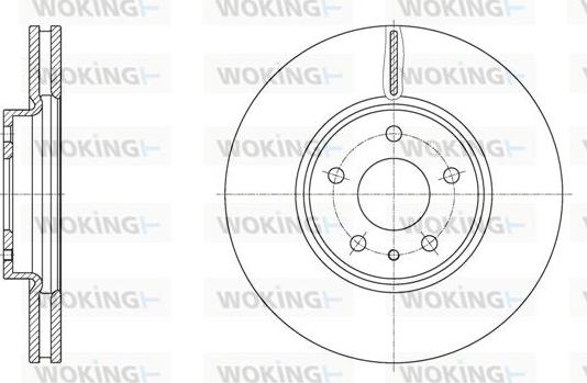 Woking D61605.10 - Тормозной диск autospares.lv