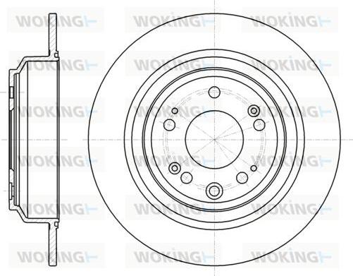 Woking D61608.00 - Тормозной диск autospares.lv