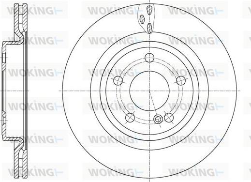 Woking D61633.10 - Тормозной диск autospares.lv