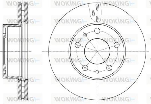 Woking D61637.10 - Тормозной диск autospares.lv