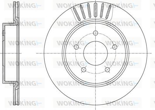 Woking D61623.10 - Тормозной диск autospares.lv