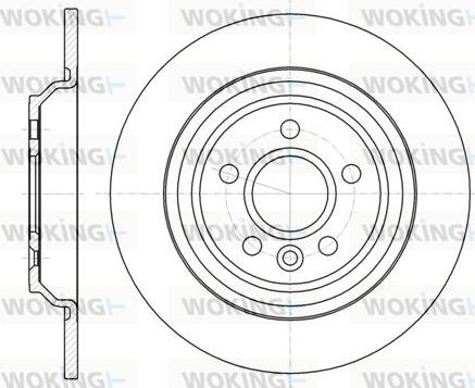 Woking D61045.00 - Тормозной диск autospares.lv