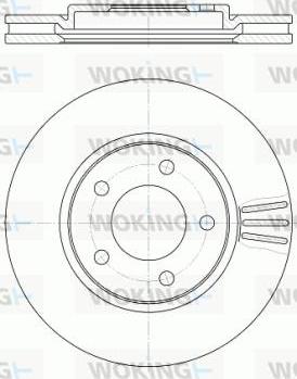 Woking D61047.10 - Тормозной диск autospares.lv