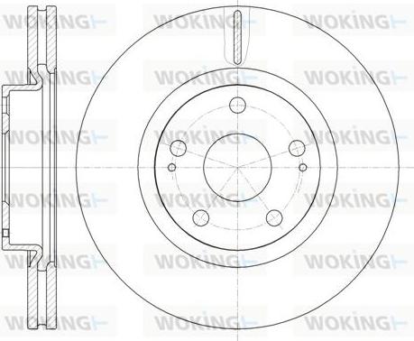 Woking D61050.10 - Тормозной диск autospares.lv