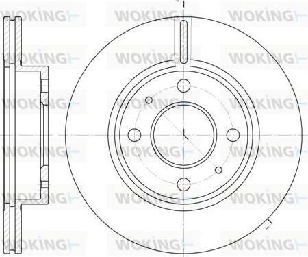 Woking D6105.10 - Тормозной диск autospares.lv