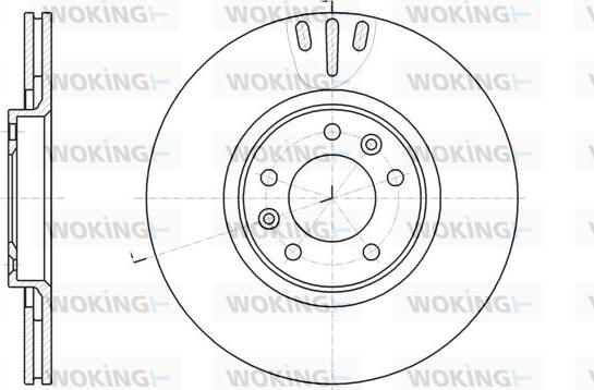 Woking D61051.10 - Тормозной диск autospares.lv