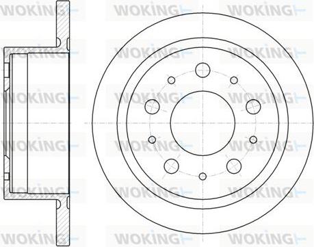 Woking D61057.00 - Тормозной диск autospares.lv