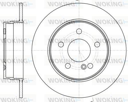 Woking D61069.00 - Тормозной диск autospares.lv