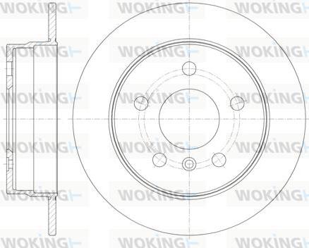 Woking D61065.00 - Тормозной диск autospares.lv