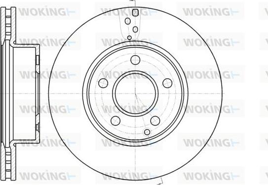 Woking D61066.10 - Тормозной диск autospares.lv