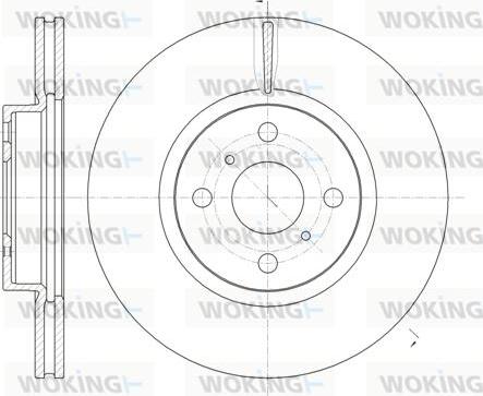 Woking D61006.10 - Тормозной диск autospares.lv