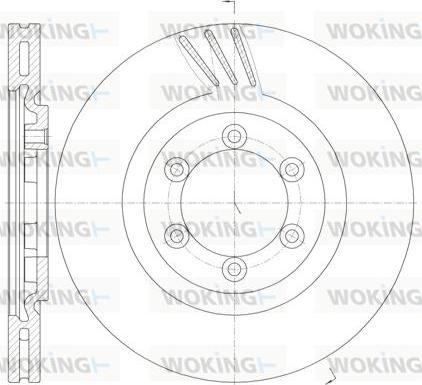 Woking D61000.10 - Тормозной диск autospares.lv