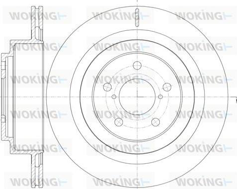 Woking D61001.10 - Тормозной диск autospares.lv