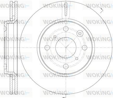 Woking D61003.10 - Тормозной диск autospares.lv