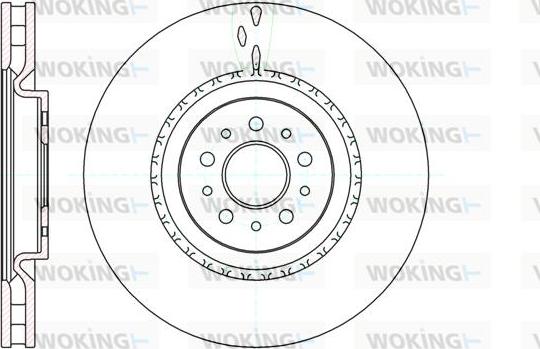 Woking D61010.10 - Тормозной диск autospares.lv