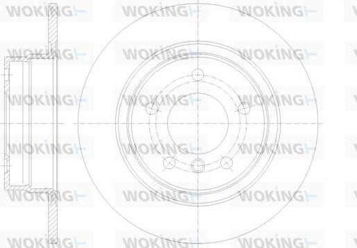 Woking D61084.00 - Тормозной диск autospares.lv