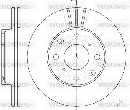 Woking D6108.10 - Тормозной диск autospares.lv