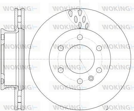 Woking D61034.10 - Тормозной диск autospares.lv