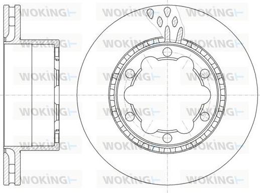 Woking D61036.10 - Тормозной диск autospares.lv