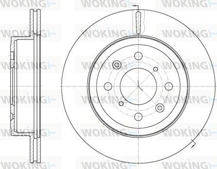 Woking D61038.10 - Тормозной диск autospares.lv
