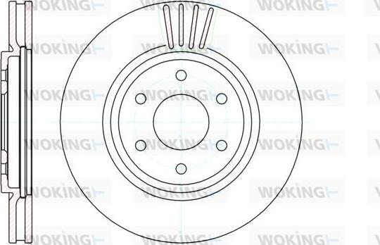 Woking D61037.10 - Тормозной диск autospares.lv