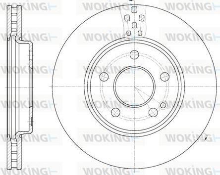 Woking D61029.10 - Тормозной диск autospares.lv